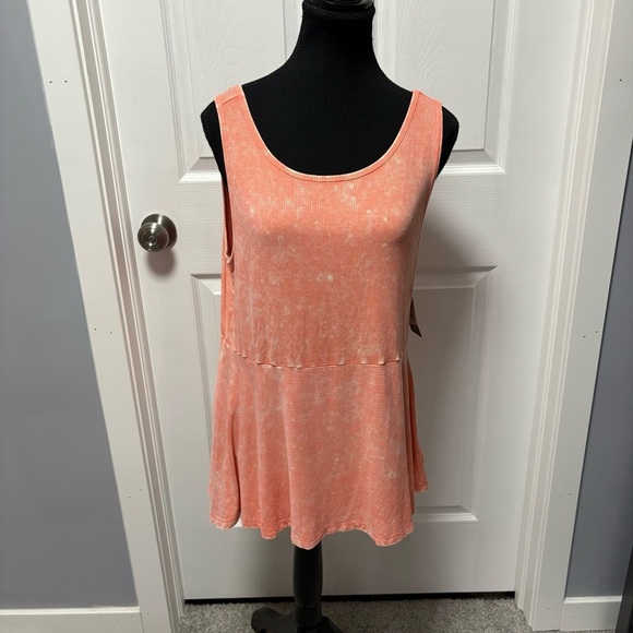 Torrid - K Living Coral Babydoll Rib Tank - Picture 2 of 9
